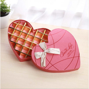 Pink blue heart shape chocolate gift box