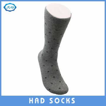 Men Simple Design Heather Grey Custom Cotton Dress Socks