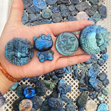 High Quality Factory Wholesale Labradorite Sun and Moon Crystal Gifts