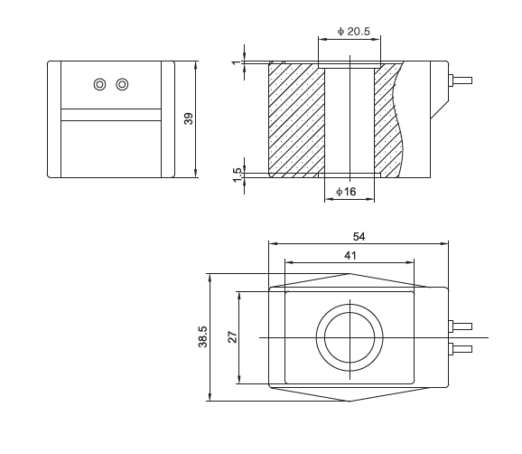 Dimension of BB16039001 Solenoid Coil: