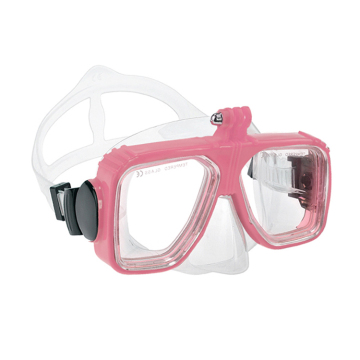 Black Diving Mask with Camera Mount - Wide View Diving Equipment for Swimming