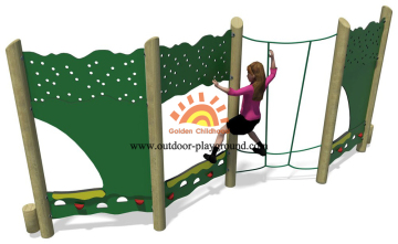 Climbing Rope Double Wood Panels With Climber