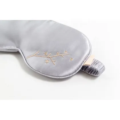 100% Silk Luxury Silk Eyemask With Embroidery Design