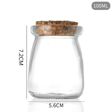 3.4oz Glass Favor Jars Pudding Containers with Lids