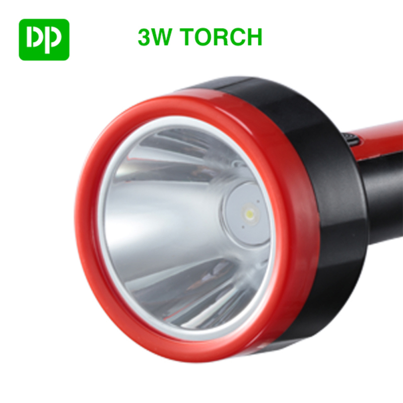 DP 3W Rechargeable Portable LED Torch Flashlight