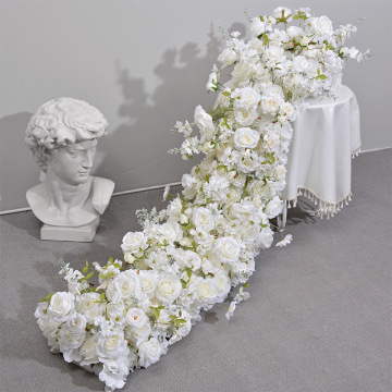 Arrangements de fleurs artificielles en soie en rose pour la toile de fond et les décorations de la pièce maîtresse de table