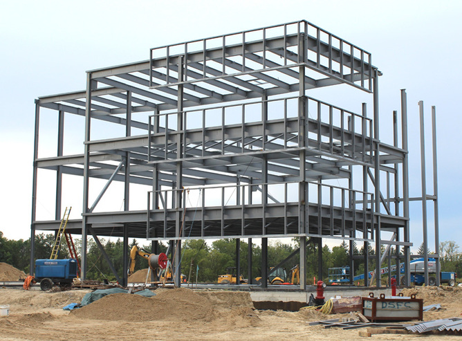 Construcción de estructura de acero High-Rise para centro comercial