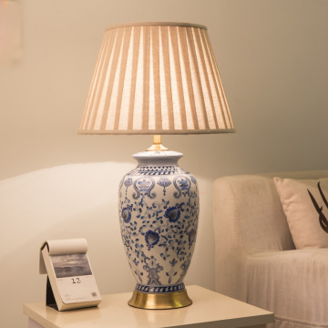 Vintage Oriental Porcelain Table Lamp - Decorative Home Lighting for Bedroom and Living Room