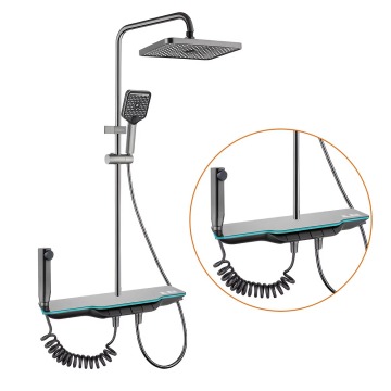Wholesale Wall Mounted Waterfall Shower Mixer Faucet Set