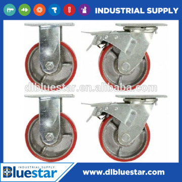 CW-125 SET OF 4 CASTOR WHEELS C/W BRAKE