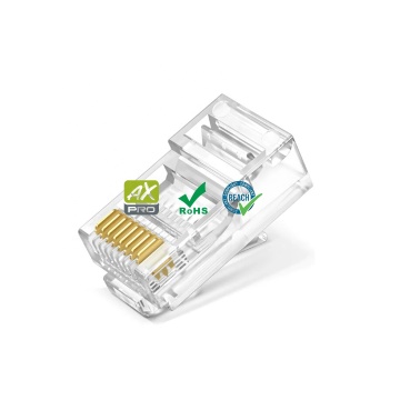 Gold RJ45 Connector Copper Jack Socket Plug for Network Equipment