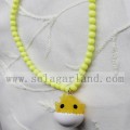 Akryl ogenomskinlig tjocka pärlor Bubblegum halsband för baby