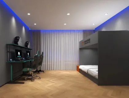 Modern Luxury Esports Capsule Hotel Bed - Double Sleep Box Cabin