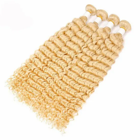 Straight Human Hair Bundles 613 Blonde Brazilian Body Wave Human Hair Weave Curly Deep Wave Bundles Remy Hair Extensions