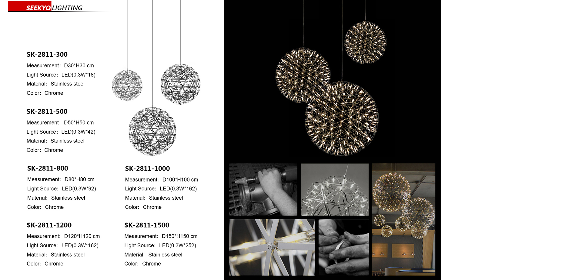 Nordic modern chandelier for commercial places