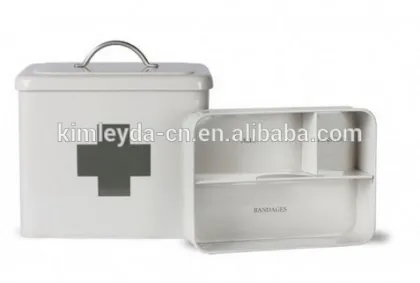Metal medicine chest medical kit emergency box