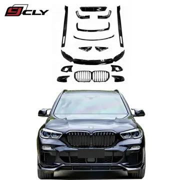 CLY G05 Black Body Kits for BMW X5 G05 2019-2022 - Black Knight Front Lip Diffuser, Side Skirt, Grille, Exhaust Pipe Wings Upgrade