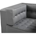 Polsterte Tufted Shelter Arm Design L-Shape Ledersofa