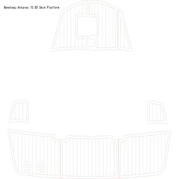 Beneteau Antares 10.80 Swim Platform Boat EVA Faux Teak Deck Floor Pad