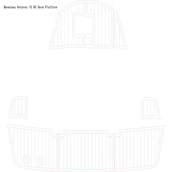 Beneteau Antares 10.80 Swim Platform Boat EVA Faux Teak Deck Floor Pad