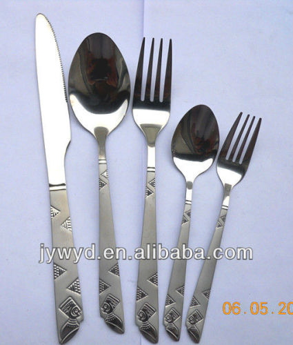 Queen Style Stainless Steel Tableware With Sand Blast