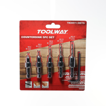 9,5 mm Countersink Tool und 3,5 -mm -Bohrbitset: Schnellwechsel Hex Shank Counterunk -Bohrer für Holzbearbeitung