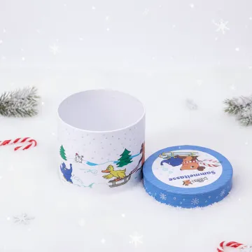 Customized cylindrical Christmas gift box
