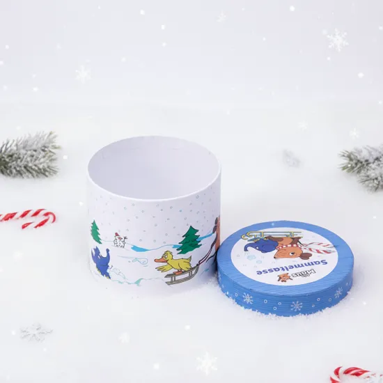 Customized cylindrical Christmas gift box