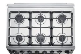 6 Burner Stainless Steel Gas Stove with Grill