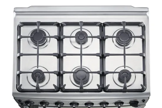 6 Burner Stainless Steel Gas Stove with Grill