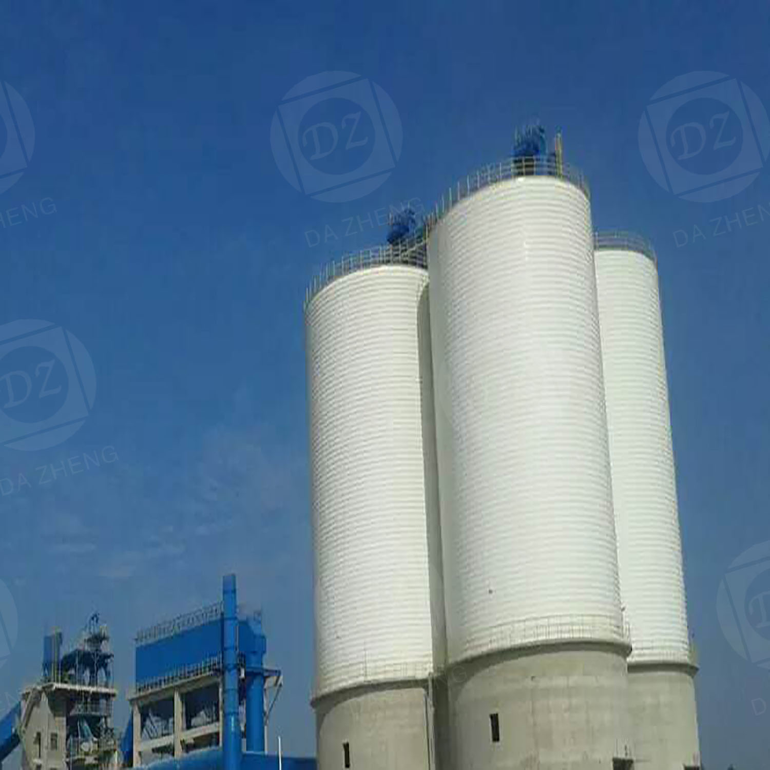 Galvanized silos for coal-fired power plants