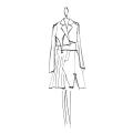 Fashion Design Sketch for Women's Attire