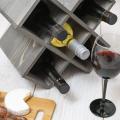 Wine Storage Rack Rustic 6 Bottle Wooden Wine Rack Supplier