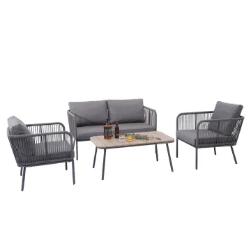 Modern Garden Rope Sofa Set - Outdoor Wicker Patio Furniture