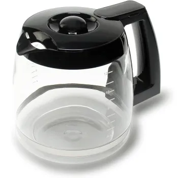 Replacement Glass Carafe for Cuisinart Coffee Maker, Compatible with DCC-1200PRC Models and Featuring Decorative Stainless-Steel Handle