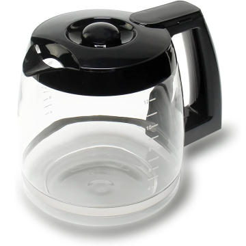 DCC-1200PRCモデルと互換性があり、装飾的なステンレス鋼ハンドルを備えた、Cuisinartコーヒーメーカー用の交換用ガラスカラフェ