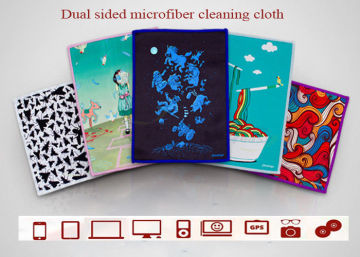 Customized Colorful Emboss Printing Ipad Microfiber Cleaning Cloth, Digital Cameras / Gaming Devices Towel Cloth