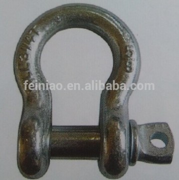 HOT DIP GALVANIZED DROP FORGED BOLT-TYPE SHACKLES ,U.S.Screw pin anchor shackles