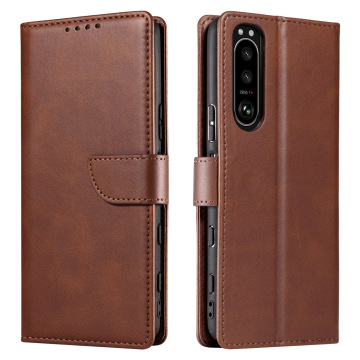 Calf Pattern Leather Wallet Flip Case for Sony Xperia 1 III/10 III/5 III/10 VI/XZ3