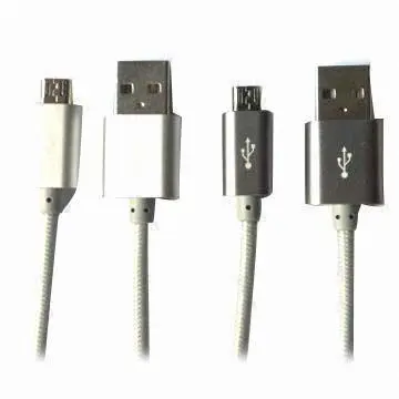 Aluminum Shell and Braid Wire Cables for Micro USB, Good Soft Feeling