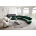 Hot Sale Ins Style Long Fluff White Single Sofa Foshan Furniture Living Room Single Chair For Villa