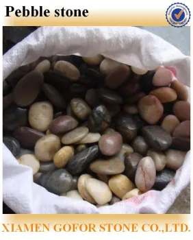Mixed color pebble stone