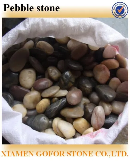 Mixed color pebble stone