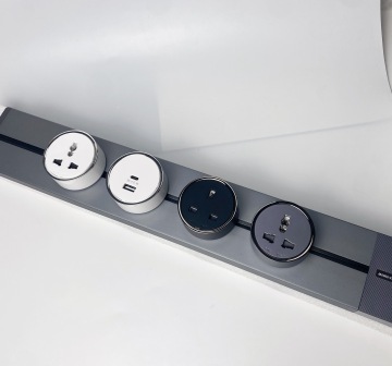Système de rail de puissance modulaire avec USB pour les panneaux de bureau