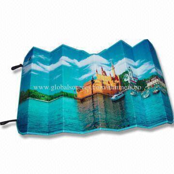 Car Windscreen Sunshade, Made of PE Foam, OEM Orders are Welcome, Measures 130 x 60cm
