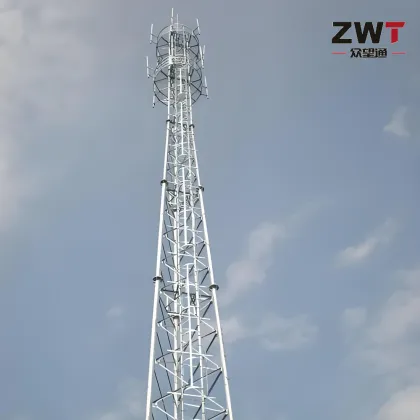 Three Pipe Steel Tower for Communication Networks