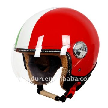 Accept custom high quality Italy flag open face street helmet