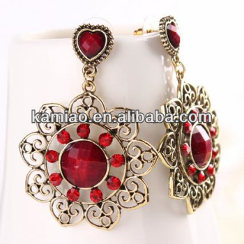 2014 ladies fashion heart shaped indian jhumka earring jewellery
