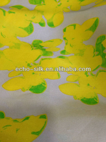 screen printed dupion fabric