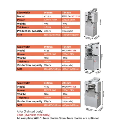 High Capacity Stainless Steel Pasta Noodle Maker for Bakery & Hotel Industries